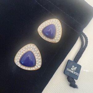 Sparkling Vintage Rare Swarovski "S.A.L." Original Rhinestone Earrings